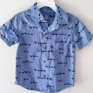 Carter's Dinosaur Chambray button down Shirt